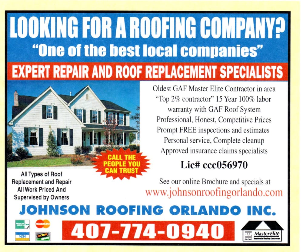 Slide of Johnson Roofing Orlando