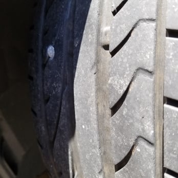 Weatherford BMW - Detailed tire tread , image taken with samsung s7 edge, yes bmw weatherford lets you drive home with a nail left in your tire - Auto Repair Near Me - Berkeley, California