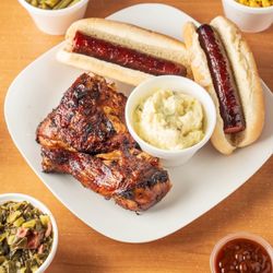 Herb's Rib Shack - Chicken and sausage combo!