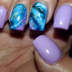 Star Nails Spa - Marble effect hand painted!!!