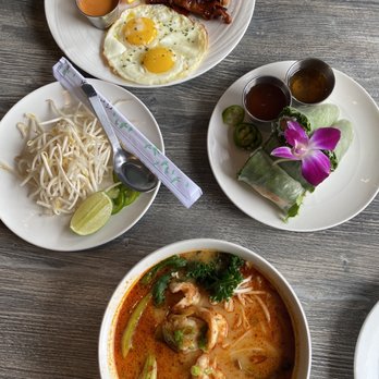 Spork Restaurant - Tom Yum Noodle Soup Thai Tea French Toast Combo Fresh Spring Rolls Plate - Asian Fusion Near Me - San Francisco, California Spork Restaurant - Tom Yum Noodle Soup Thai Tea French Toast Combo Fresh Spring Rolls Plate - Asian Fusion Near Me - San Francisco, California