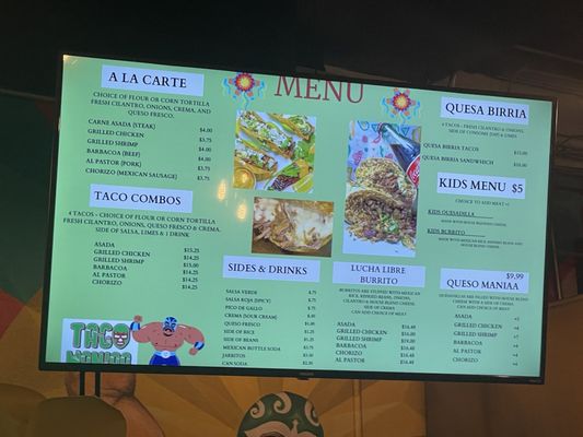Menu photo 2 Taco Maniaa Clermont, FL Menu photo 2 Taco Maniaa Clermont, FL