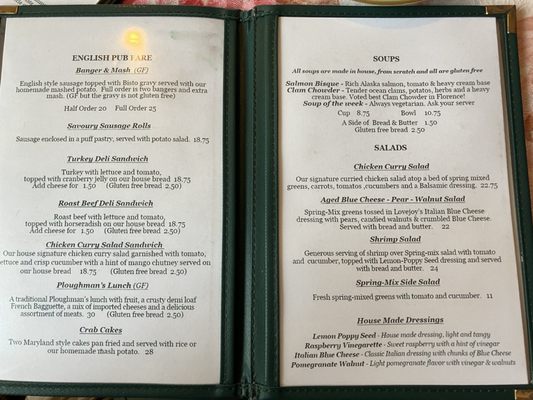 Menu photo 3 Lovejoy's Restaurant & Tea Room Florence, OR