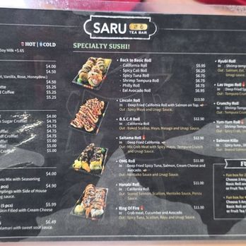 Saru Tea Bar - Menu - Desserts Near Me - Lincoln, Nebraska Saru Tea Bar - Menu - Desserts Near Me - Lincoln, Nebraska