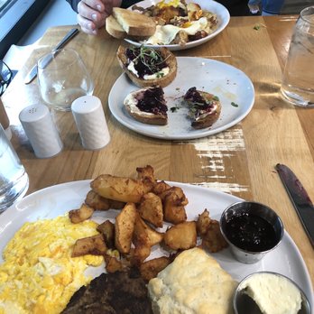 Poppyseed Kitchen - The Local. blackberry jam& ricotta on toast. Ranch hash breakfast - Breakfast & Brunch Near Me - Fort Mill, South Carolina