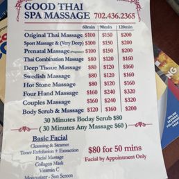 Pricing sheet