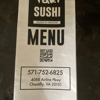 Yaki Sushi - Cover of menu - Sushi Bars Near Me - Chantilly, Virginia Yaki Sushi - Cover of menu - Sushi Bars Near Me - Chantilly, Virginia