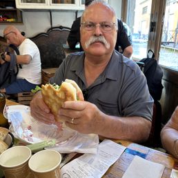 Meat board and Stan with his Panini