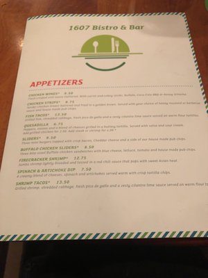 Menu photo 4 1607 Bistro & Bar Sandston, VA Menu photo 4 1607 Bistro & Bar Sandston, VA