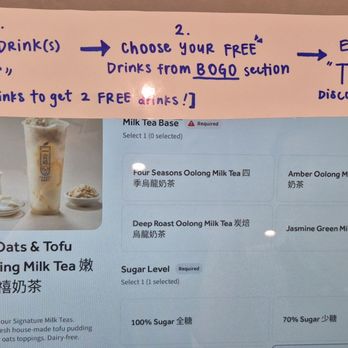 Teazzi Tea Shop - Grand opening promos - BOGO - Bubble Tea Near Me - Monterey Park, California