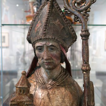 CU Art Museum - Saint Wolfgang from Regensburg; Germany; 15th century; polychromed wood - Art Museums Near Me - Boulder, Colorado