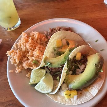 El Chupacabra - 2 soft corn tacos with al pastor, rice and beans - Bars Near Me - Seattle, Washington