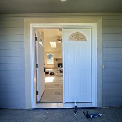 Raught Prevention Homes - Single entry door turned into French door.