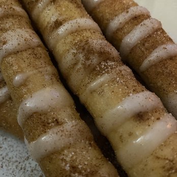 Greek's Pizzeria - Cinnamon sticks. (We added our own cinnamon and sugar, they didn't come looking like this for takeout) - Pizza Near Me - Indianapolis, Indiana Greek's Pizzeria - Cinnamon sticks. (We added our own cinnamon and sugar, they didn't come looking like this for takeout) - Pizza Near Me - Indianapolis, Indiana