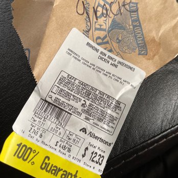 Albertsons - a brown paper bag with a price tag on it - Grocery Near Me - Glendora, California