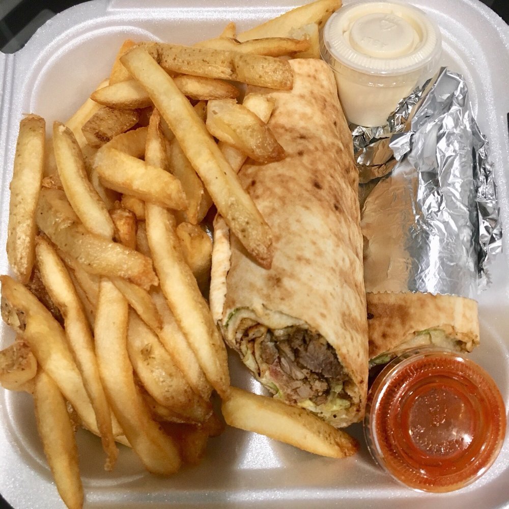 Shawarma City - Lamb sandwich with fries - Middle Eastern Near Me - Buffalo, New York Shawarma City - Lamb sandwich with fries - Middle Eastern Near Me - Buffalo, New York