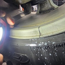 Cracked Alloy Wheel Cracked Alloy Wheel