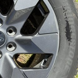 Costco Wholesale - Damaged rim consistent with improper use of a tire change machine.