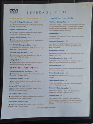 Menu photo 5 The Cove Restaurant Long Beach, WA Menu photo 5 The Cove Restaurant Long Beach, WA