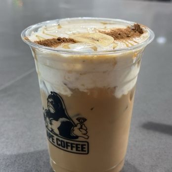 Ape Coffee - dis ish iz bananaz, B A N A N A N A N A S cream & splash of honey and cinnyminny nomnomz - Coffee & Tea Near Me - Orange, California