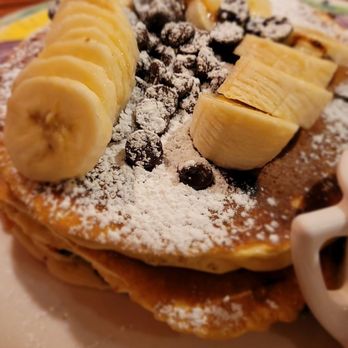 Miss Shirley's Cafe, Roland Park - Banana Chocolate Chip Griddle Cakes - American Near Me - Baltimore, Maryland Miss Shirley's Cafe, Roland Park - Banana Chocolate Chip Griddle Cakes - American Near Me - Baltimore, Maryland
