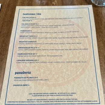Tantisimo - Breakfast menu - amazing - Pop-Up Restaurants Near Me - Nashville, Tennessee