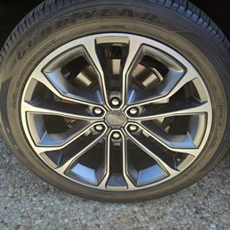 This a photo of 1 of the rims after he was done repairing it. This a photo of 1 of the rims after he was done repairing it.