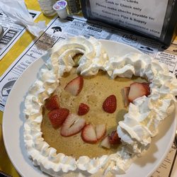 Fezz's Diner - Kids pancake, we added strawberry's and whip cream.