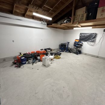 Mr Epoxy - Ground the floor and filled all cracks, clean workspace - Flooring Near Me - Canoga Park, California