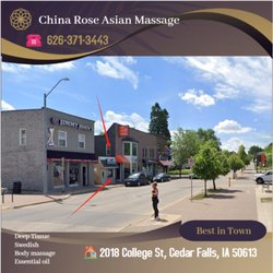 China Rose Asian Massage - Our traditional full body massage in Cedar Falls, IA
includes a combination of different massage therapies like
Swedish Mass...