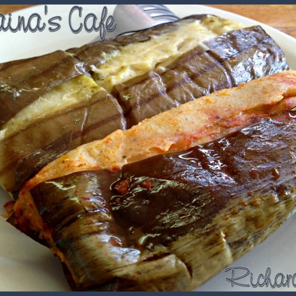 Elaina's Cafe - One chicken and one pork tamale. The chicken had more filling than the pork, but the pork had better flavor. - Mexican Near Me - Roswell, Georgia