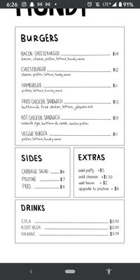 Menu photo 1 Hundy Vancouver, BC Menu photo 1 Hundy Vancouver, BC