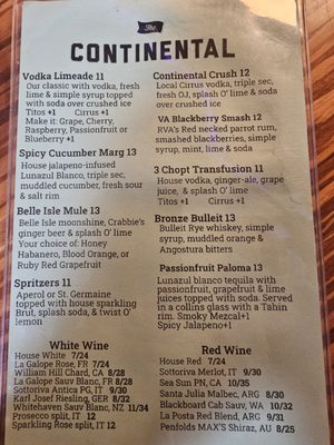 Menu photo 5 The Continental Westhampton Richmond, VA