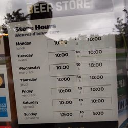 The Beer Store - Hours of operation