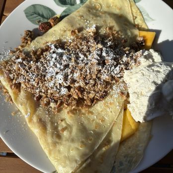 The Naked Crepe Cafe - Peaches and cream - Creperies Near Me - Corvallis, Oregon