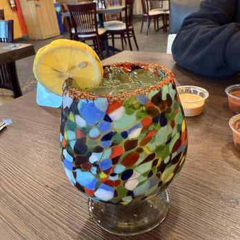 Blue Agave - Margarita! Look how beautiful that Glass is! - Mexican Near Me - Agoura Hills, California