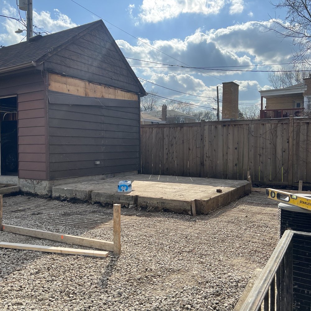 Lopez Concrete & Brick Paving - Preparing for new concrete (old concrete block staying for future deck) - Masonry/Concrete Near Me Lopez Concrete & Brick Paving - Preparing for new concrete (old concrete block staying for future deck) - Masonry/Concrete Near Me