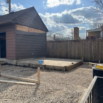 Lopez Concrete & Brick Paving - Preparing for new concrete (old concrete block staying for future deck) - Masonry/Concrete Near Me