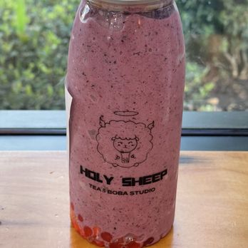 Holy Sheep - Merry berry with strawberry popping boba - Bubble Tea Near Me - Anaheim, California