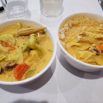 Bhan Baitong - Photo of our delivered food. 1 bowl vegetable curry with extra veggies, 1 bowl chicken curry extra veggies, with rice mixed in. YUM! - Thai Near Me - Lake Forest, California Bhan Baitong - Photo of our delivered food. 1 bowl vegetable curry with extra veggies, 1 bowl chicken curry extra veggies, with rice mixed in. YUM! - Thai Near Me - Lake Forest, California