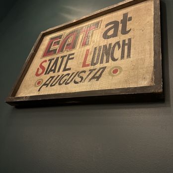 State Lunch - Sign in booth - Comfort Food Near Me - Augusta, Maine