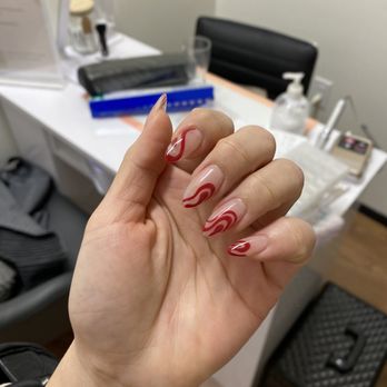 Lumi Nail Studio - Red swirls - Nail Salons Near Me - Pasadena, California Lumi Nail Studio - Red swirls - Nail Salons Near Me - Pasadena, California