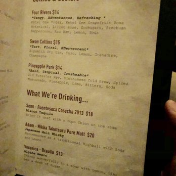 Foreign National - Cocktail menu (June 2019) - Cocktail Bars Near Me - Seattle, Washington