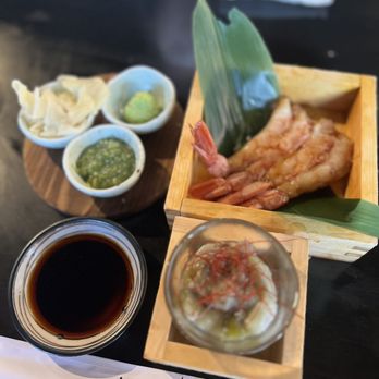 Shigotonin - Giant Sweet shrimp & taco wasa (octopus flavored w/ wasabi) - Japanese Near Me - Las Vegas, Nevada Shigotonin - Giant Sweet shrimp & taco wasa (octopus flavored w/ wasabi) - Japanese Near Me - Las Vegas, Nevada
