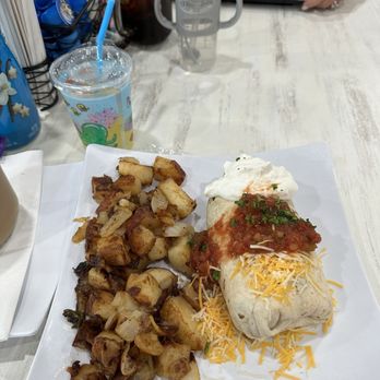 Eggtown - Breakfast burrito with potatoes. - Breakfast & Brunch Near Me - Riverview, Florida Eggtown - Breakfast burrito with potatoes. - Breakfast & Brunch Near Me - Riverview, Florida