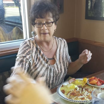Black Bear Diner Milpitas - Happy dance for her food.  It looked and smelled so good. - Diners Near Me - Milpitas, California