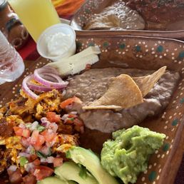 Veggie Chile relleno and breakfast