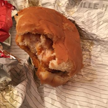 KFC - New crispy chicken sandwich a couple bites in - Fast Food Near Me - Temple, Texas