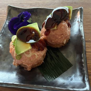 Nobu Malibu - Crispy Rice with Spicy Tuna* (Price per piece - 2 pc min) - Sushi Bars Near Me - Malibu, California Nobu Malibu - Crispy Rice with Spicy Tuna* (Price per piece - 2 pc min) - Sushi Bars Near Me - Malibu, California