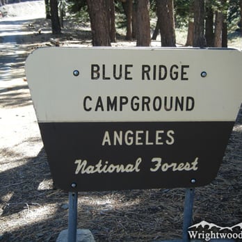 Blue Ridge Campground - Sign at entrance of campground. - Campgrounds Near Me - Wrightwood, California